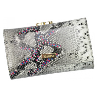 Luxusní dámská peněženka Delmina, šedo-růžová