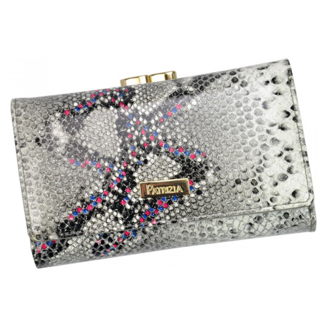 Luxusní dámská peněženka Delmina, šedo-růžová PATRIZIA