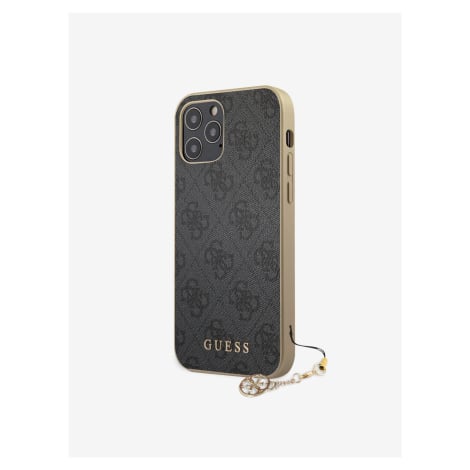 Guess 4G Charm Zadní Kryt pro iPhone 12/12 Pro 6.1 Grey