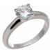 Stříbrný prsten s čirým zirkonem 61507F