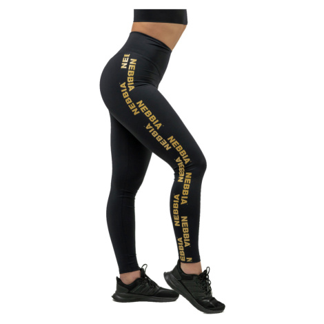 Dámské legíny s vysokým pasem Nebbia INTENSE Iconic 834 Black/Gold