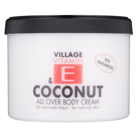 Village Vitamin E Coconut tělový krém bez parabenů 500 ml Village Candle