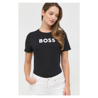 Bavlněné tričko BOSS černá barva, 50468356