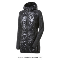 PROGRESS SILVRETTA WOOL dámská hybridní bunda s kapucí, černá Barva: černá