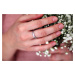 OLIVIE Stříbrný prsten se zirkony 1955