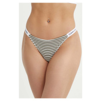 Tanga Tommy Jeans béžová barva, UW0UW05383