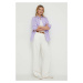 Bavlněná košile Polo Ralph Lauren fialová barva, relaxed, s klasickým límcem