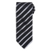 Premier Workwear Sportovní pruhovaná kravata PR784 Black Stripe
