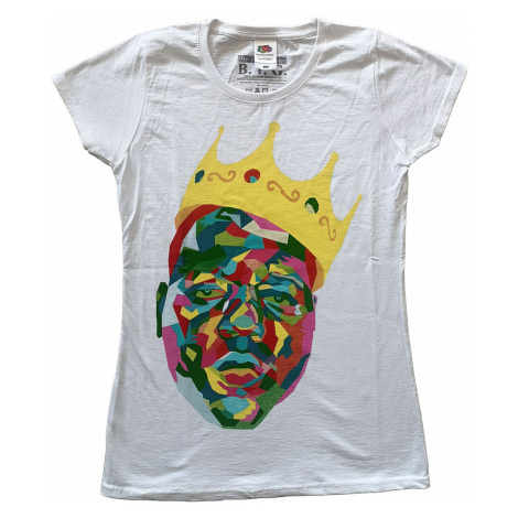 Notorious B.I.G. tričko, Crown White, dámské RockOff
