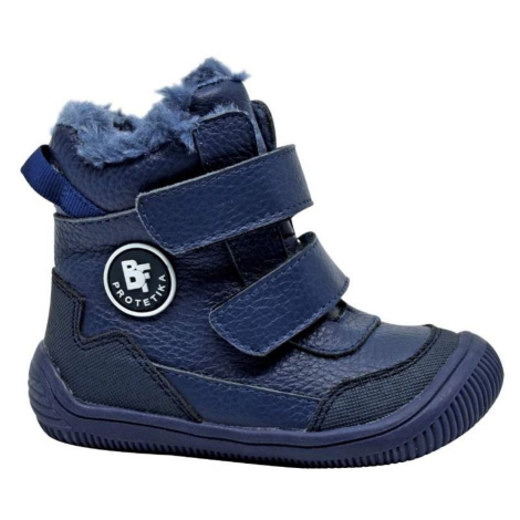 chlapecké zimní boty Barefoot TARIK NAVY, protetika, modrá