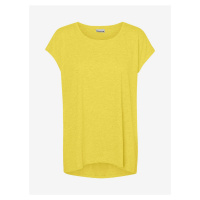 Žluté žíhané prodloužené basic tričko Noisy May Mathilde