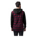 Urban Classics Hooded Checked Flanell Sweat Sleeve Shirt blk/burgundy/blk