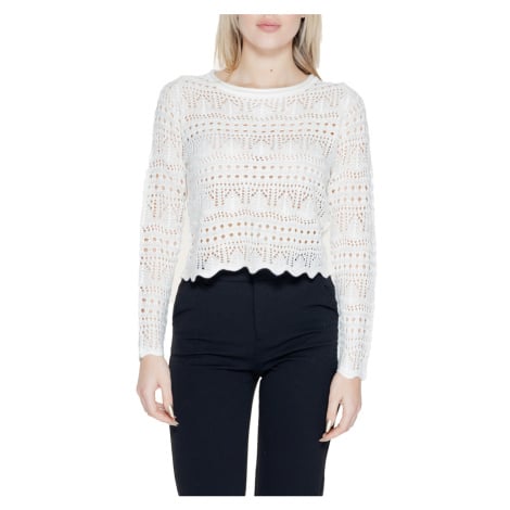 Jacqueline De Yong JDYSUN LAY L/S BOATNECK KNT NOOS 15287384 Bílá