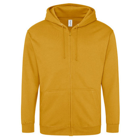 Just Hoods Pánská mikina na zip JH050 Mustard