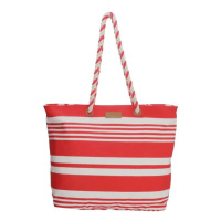 PE-Florence Červeno-bílá pruhovaná plážová taška 