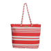 PE-Florence Červeno-bílá pruhovaná plážová taška "Vacation"