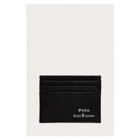 Kožená peněženka Polo Ralph Lauren pánská, černá barva, 405803867002