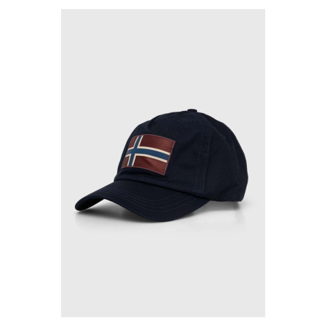 Bavlněná baseballová čepice Napapijri Falis 2 tmavomodrá barva, s aplikací, NP0A4HNA1761