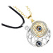 Camerazar Magnetické náhrdelníky pro páry Měsíc a Slunce, zlatý a černý, slitina kovů, 50+5 cm