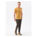 OMBRE-T-shirt SS-S1369-V19-MUSTARD/MELANGE Žlutá