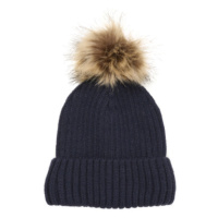 Dětská zimní čepice COLOR KIDS Hat-W.Detachable Fake Fur-741225.7850-total eclipse