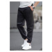 Madmext Black Men's Pocket Detailed Basic Sweatpants 6523
