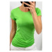 Neónově zelené tričko s krátkým rukávem