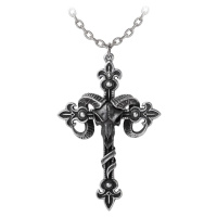 Alchemy Gothic Cross of Baphomet Náhrdelník - řetízek stríbrná