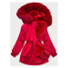 Červená dámská zimní bunda s odepínací podšívkou (b2715-4)