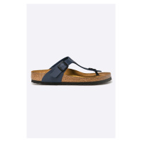 Žabky Birkenstock Gizeh dámské, tmavomodrá barva, na plochém podpatku, 143621