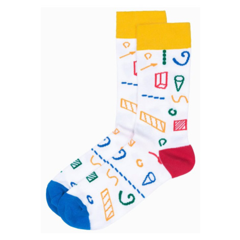 Buďchlap Veselé ponožky v bílé barvě U240-V15