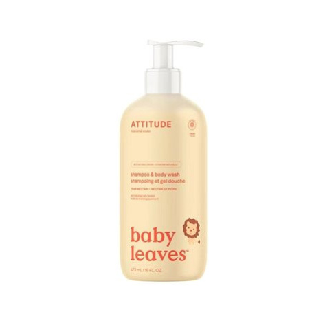 ATTITUDE Baby Leaves 2v1 s vůní hruškové šťávy 473 ml