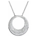 Evolution Group Stříbrný náhrdelník s krystaly Swarovski bílý 32026.1