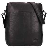 Pánská kožená taška přes rameno SendiDesign CT701 - černá