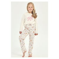 Dívčí pyžamo Taro Nell - bavlna Světle béžová