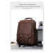 Kožený pánský batoh na cestovní na notebook 15.6"
