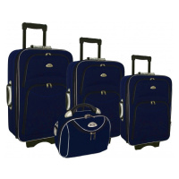 Rogal Set 4 modrých cestovních kufrů 