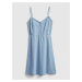 Modré dámské šaty fit & flare cami denim dress