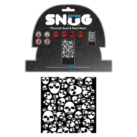 OXFORD Snug Univerzální multifunkční nákrčník Skulls černá/bílá
