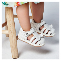 Sandálky páskové s mašličkou bílé BABY Mayoral