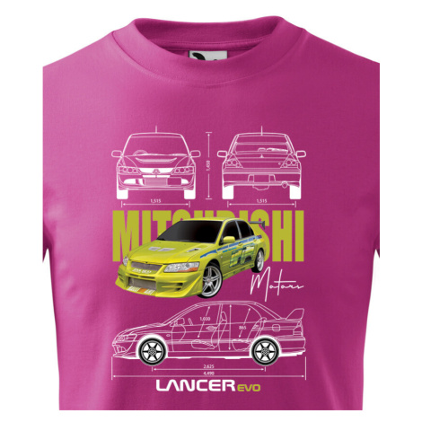 Dětské tričko Mitsubishi Lancer Evolution - kvalitní tisk a rychlé dodání BezvaTriko