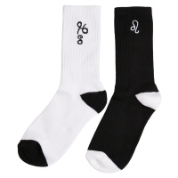 Zodiac Socks 2-Pack black/white leo