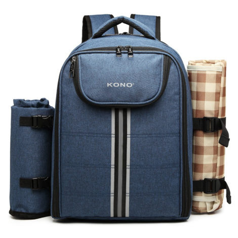 Piknikový batoh s dekou KONO - modrý
