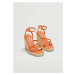 MANGO Páskové sandály 'Eula' oranžová