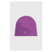 Kašmírová čepice Pinko fialová barva, z tenké pleteniny, vlněná, 101501.A0ZX