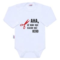 Body s potiskem New Baby Viac vlasov než ocko