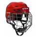 CCM TACKS 310C SR COMBO Hokejová helma, červená, veľkosť