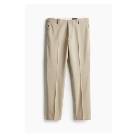 H & M - Společenské kalhoty Slim Fit - béžová H&M