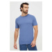 Bavlněné tričko BOSS fialová barva, 50468347