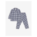 LC Waikiki Shirt Collar Long Sleeve Plaid Baby Boy Pajamas Set